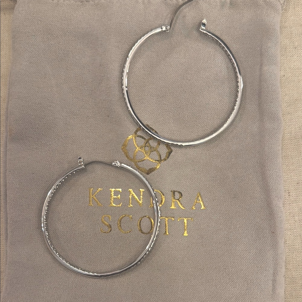 Kendra Scott Silver Statement Hoop Earrings